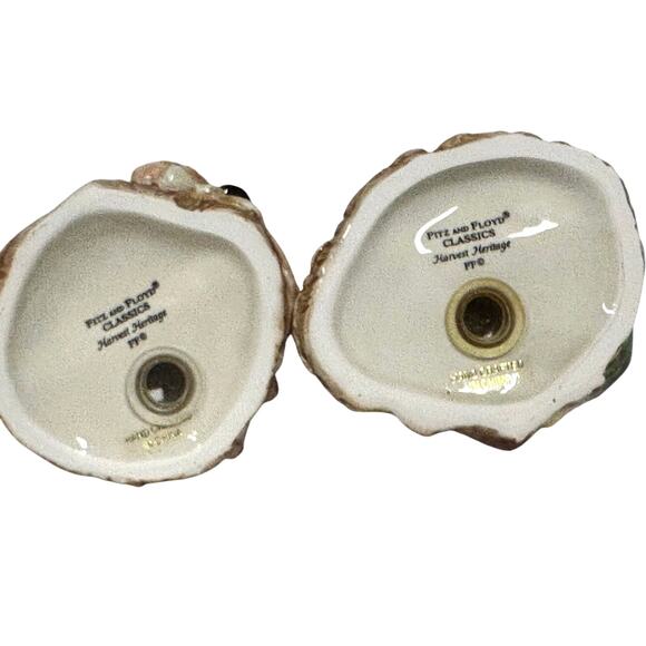 Fitz and Floyd Harvest Heritage Pilgrims Salt/Pepper Shaker Set-in Box-Excellent - Picture 5 of 11